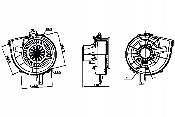 WENTYLATOR DMUCHAWY WNĘTRZA NISSENS 87812 AUDI A1 10- RHD NISSENS Producent części Nissens