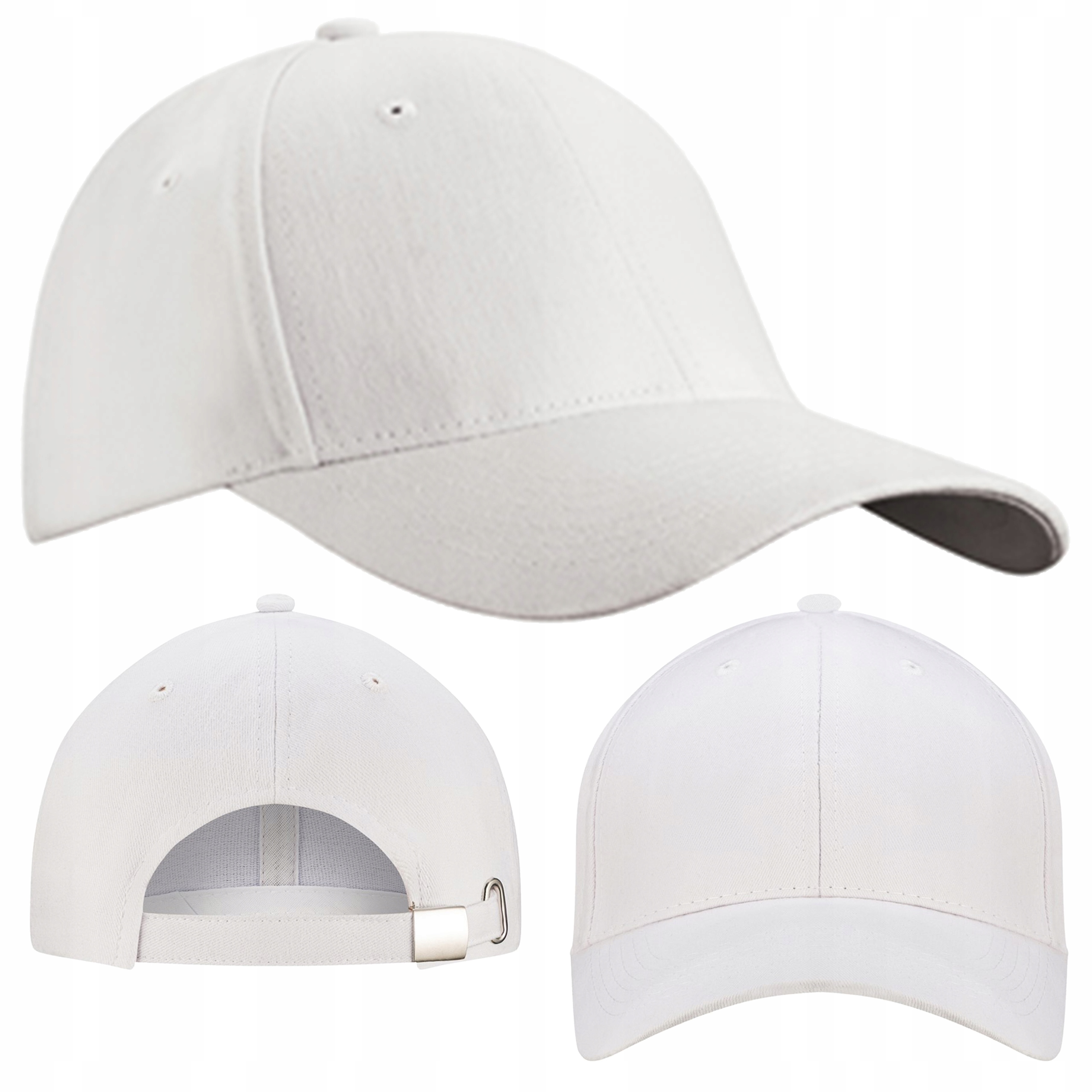 CZAPKA Z DASZKIEM I METALOWYM ZAPIĘCIEM Z WŁASNYM HAFTOWANYM NAPISEM BIAŁA Liczba sztuk w ofercie 1 szt.