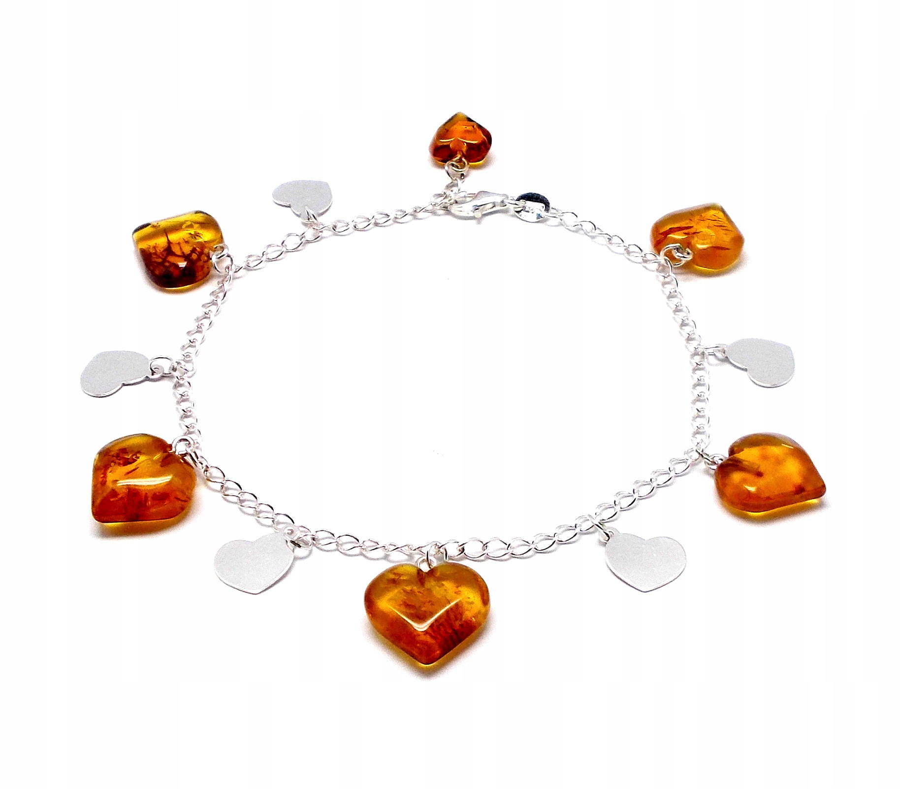 Stříbrný Náramek S Jantarem