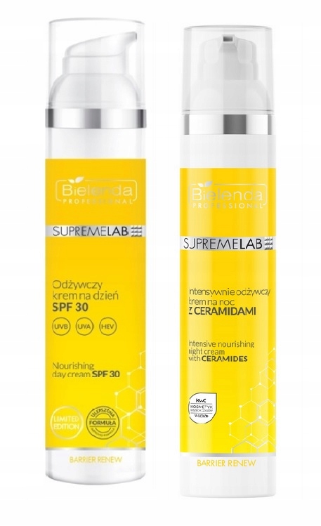 Bielenda Sada krémů s ceramidy: Noční krém Denní krém Spf 30, 2x100 ml
