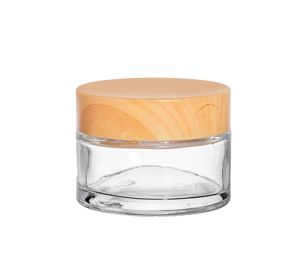 

Słoik szklany bezbarwny 30ml z nakrętką bambusową