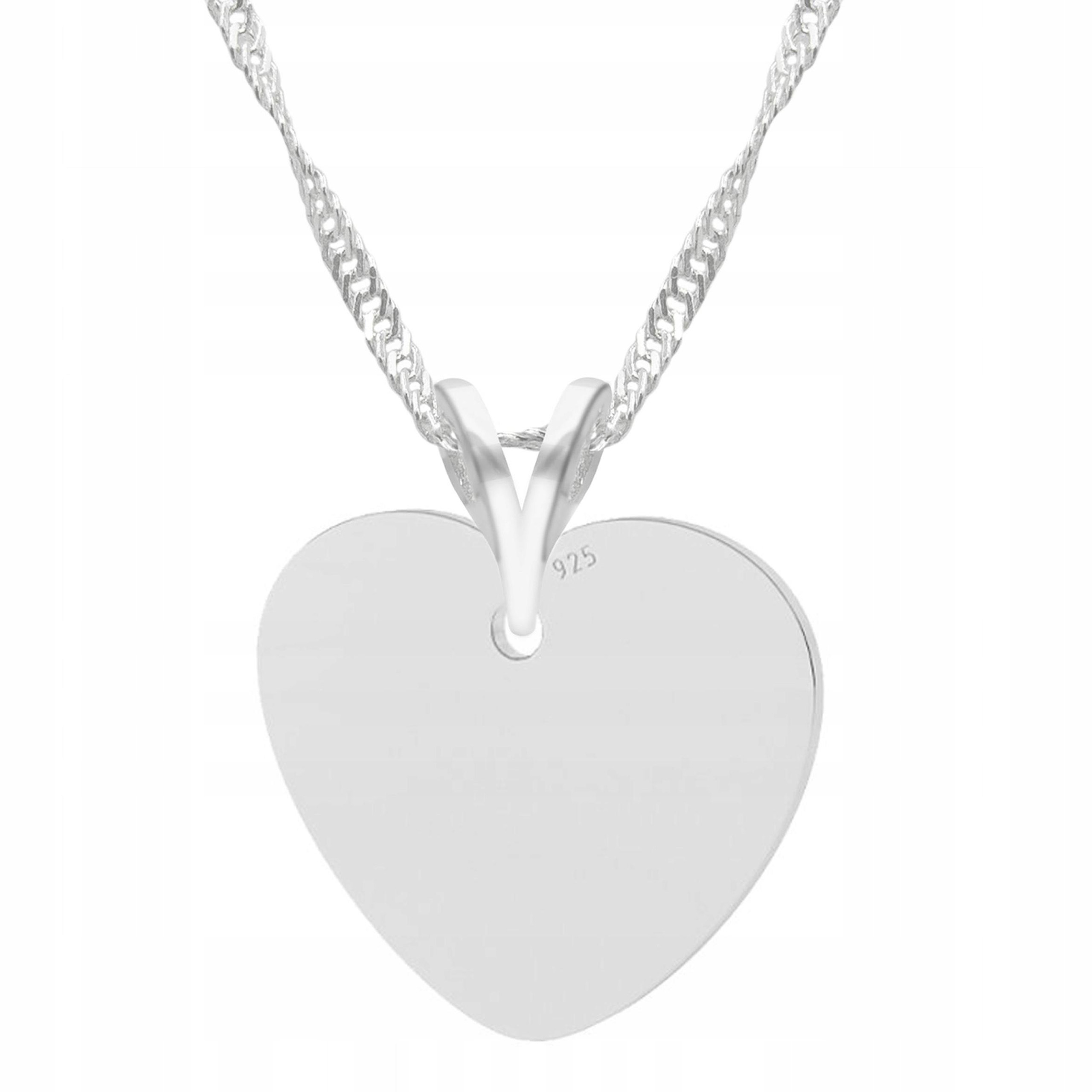 Stříbrný náhrdelník Srdce srdce se srdcem Srdíčko Láska Stříbro 925