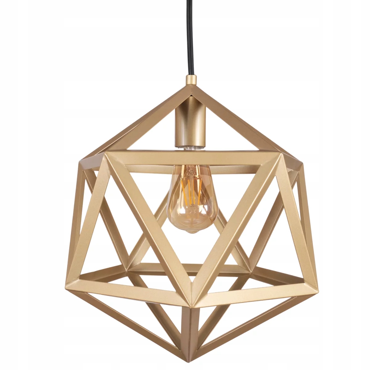 Sanico Goldlux metalowa lampa wisząca Loft Denmark 1xE27 120cm złota 318848