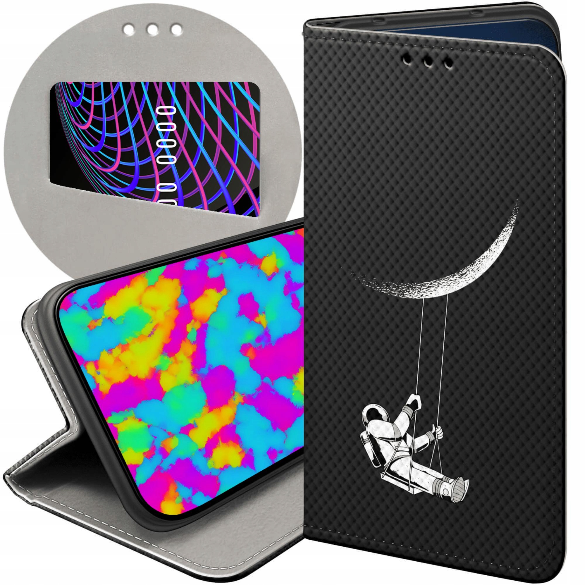 Etui Z Klapką Do Xiaomi Redmi Note 9T Kosmos Futerał Pokrowiec Case