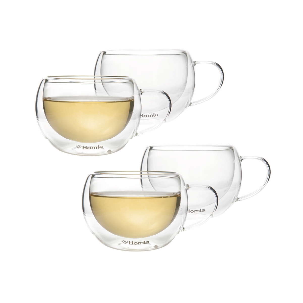 Sada 4ks Sklenice Cembra s dvojitou stěnou 0,27L Homla