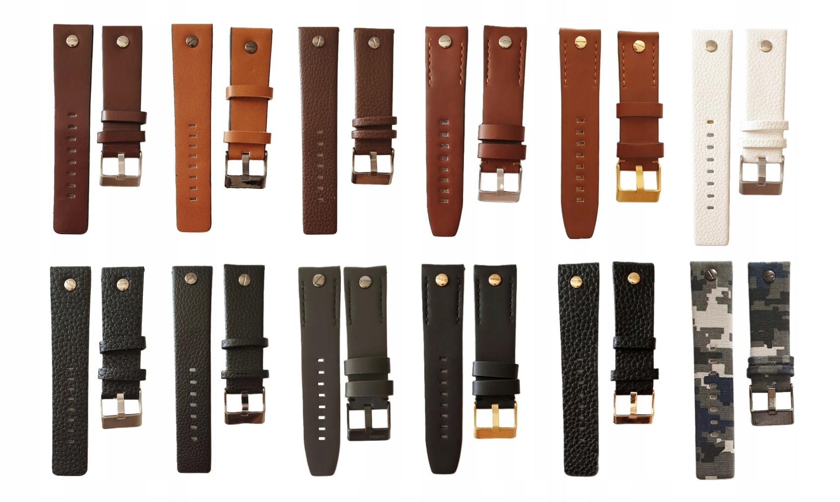 PASEK DO ZEGARKA DIESEL 24 MM Materiał skóra naturalna