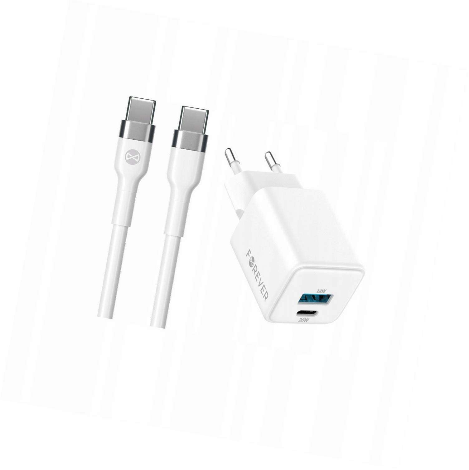 Szybka ładowarka GaN 20W 2 wejścia długim z kablem 2m do Vivo Y12G
