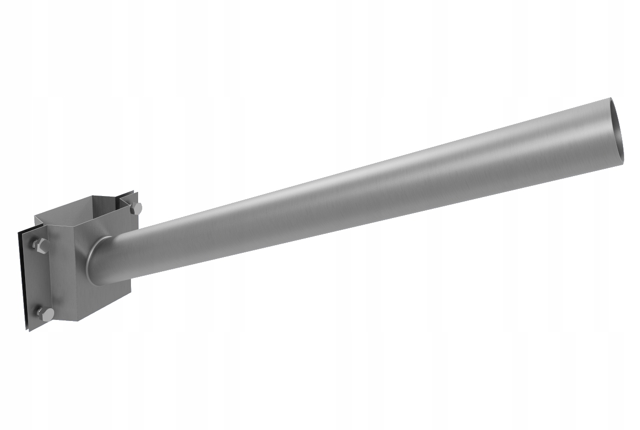 Držák pro pouliční lampu Inox 25 stupňů na sloupek, sloupek, výložník, lampa