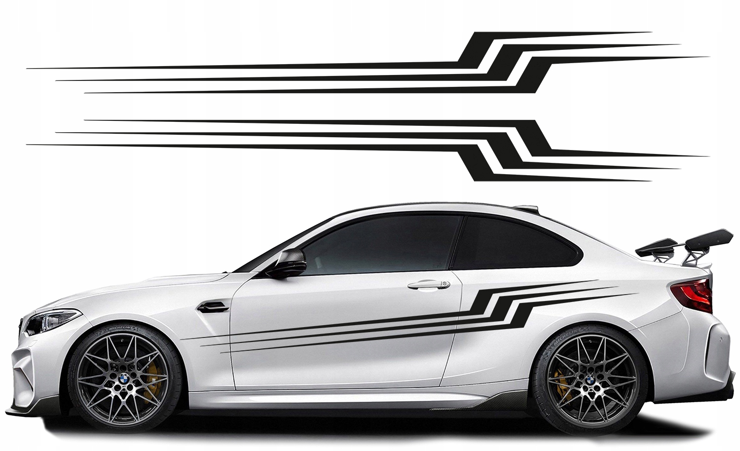 Nálepky Na Auto Pásy Bočné Pásy 250CM 2 ks