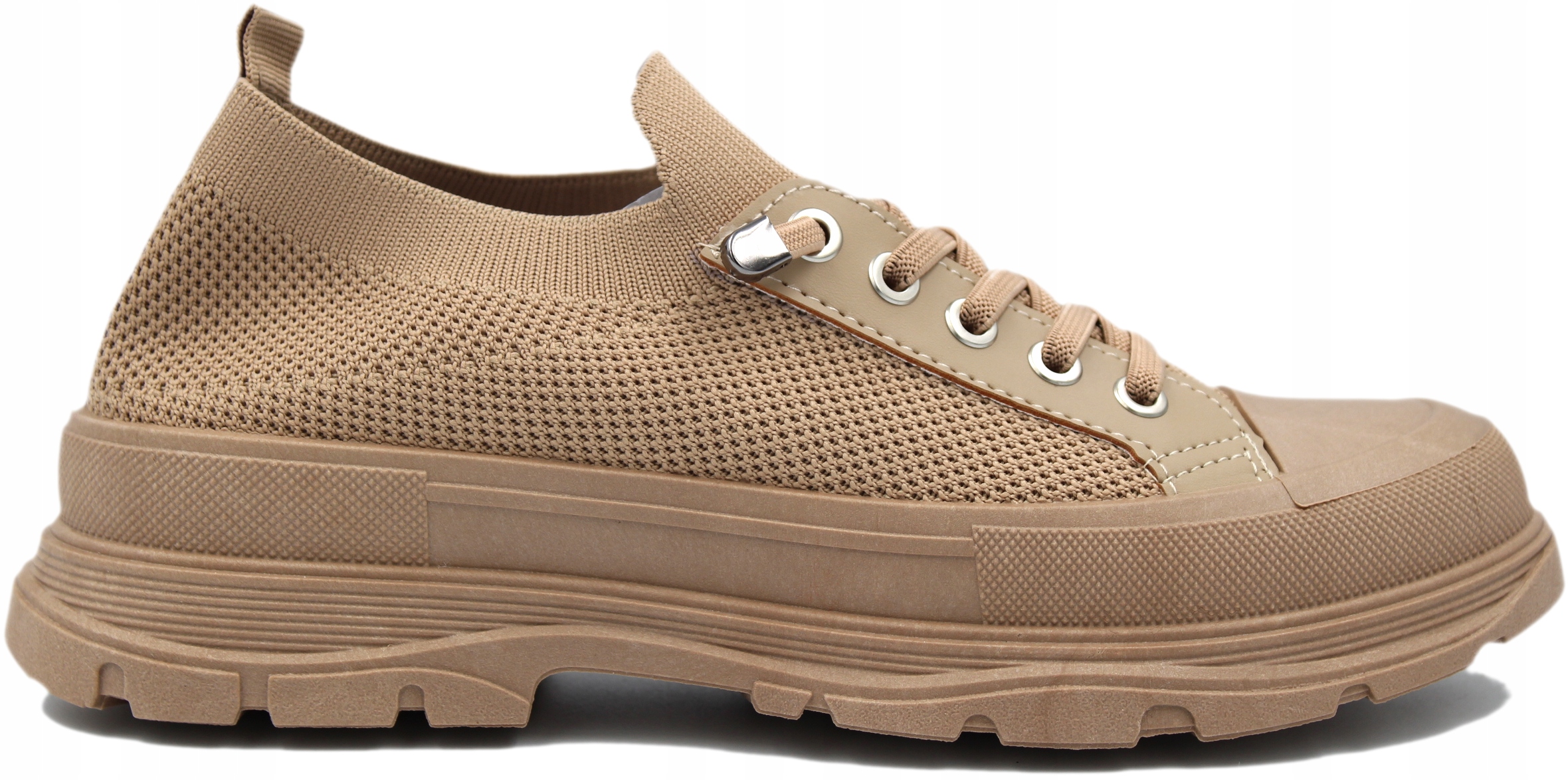 SPORTOWE BUTY DAMSKIE NA PLATFORMIE KHAKI 39
