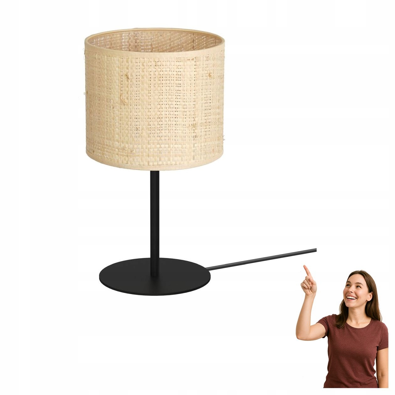 Nočná stolová lampa Rattan 5284 Luminex