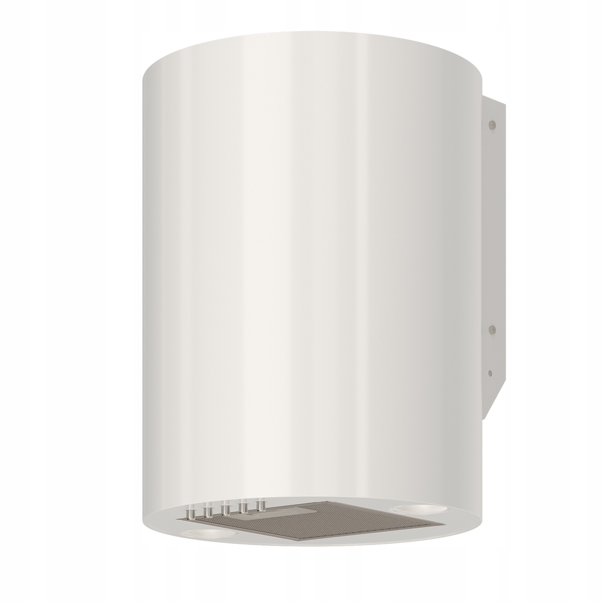 Okap kuchenny cylinder kominowy biały mat Wydajny Okrągły Model 2026 Led