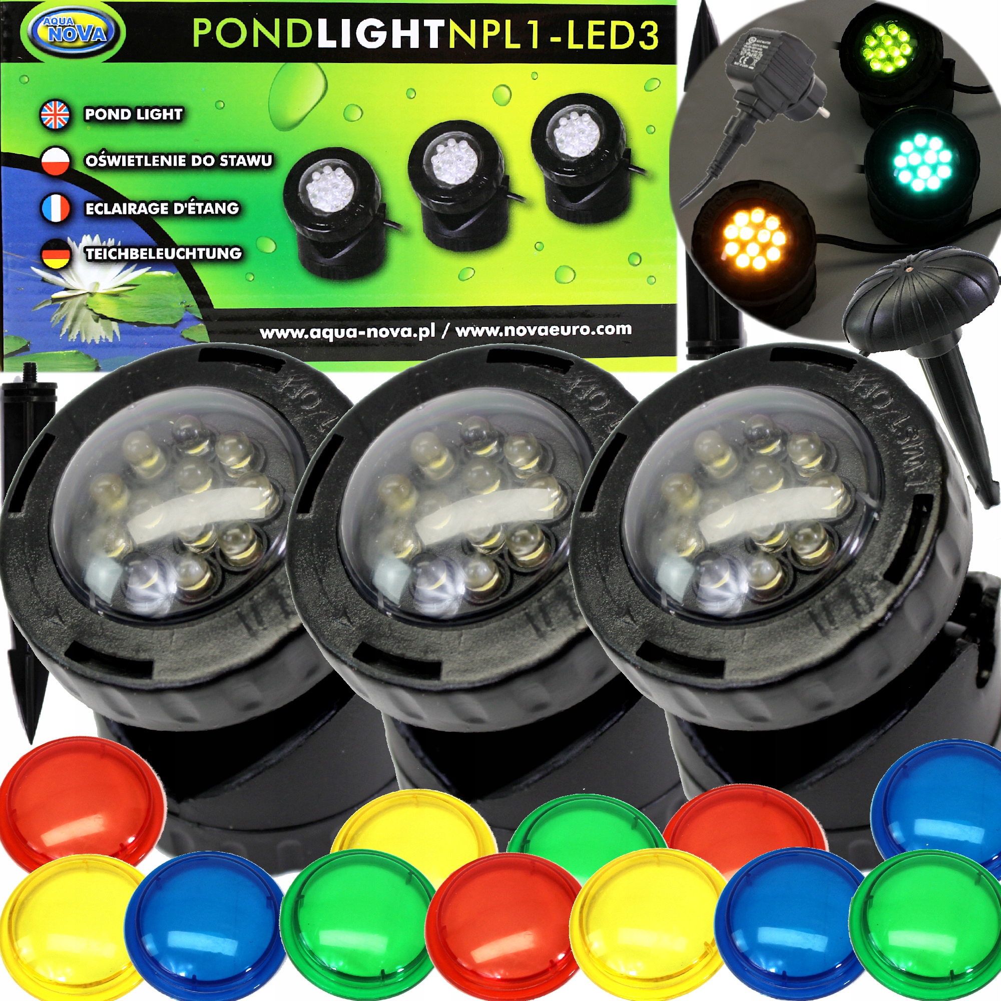 OŚWIETLENIE LED DO OCZKA WODNEGO STAWU OGRODU