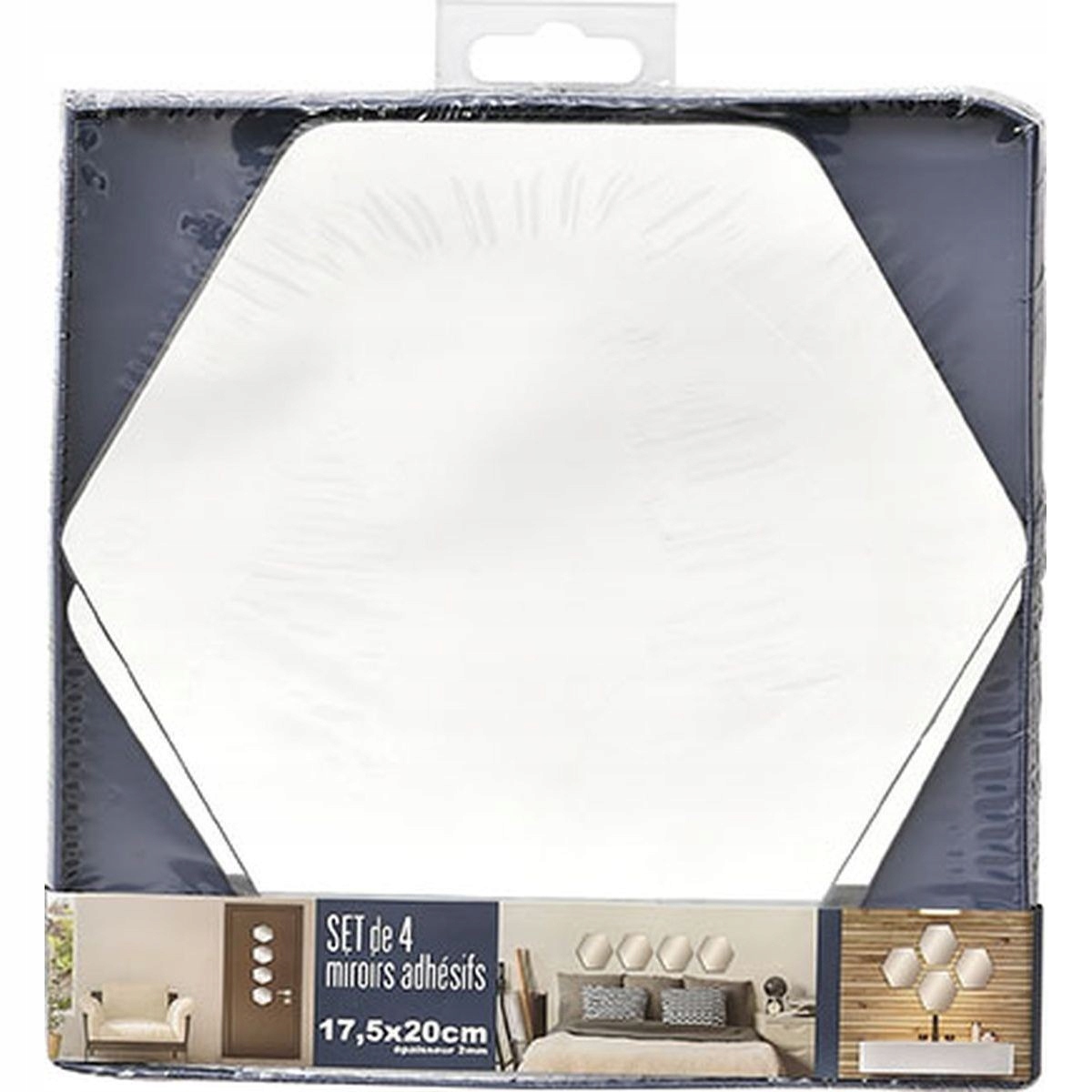 LUSTRO ŚCIENNE NAKLEJANE LUSTRO ŁAZIENKOWE HEKS Marka inna