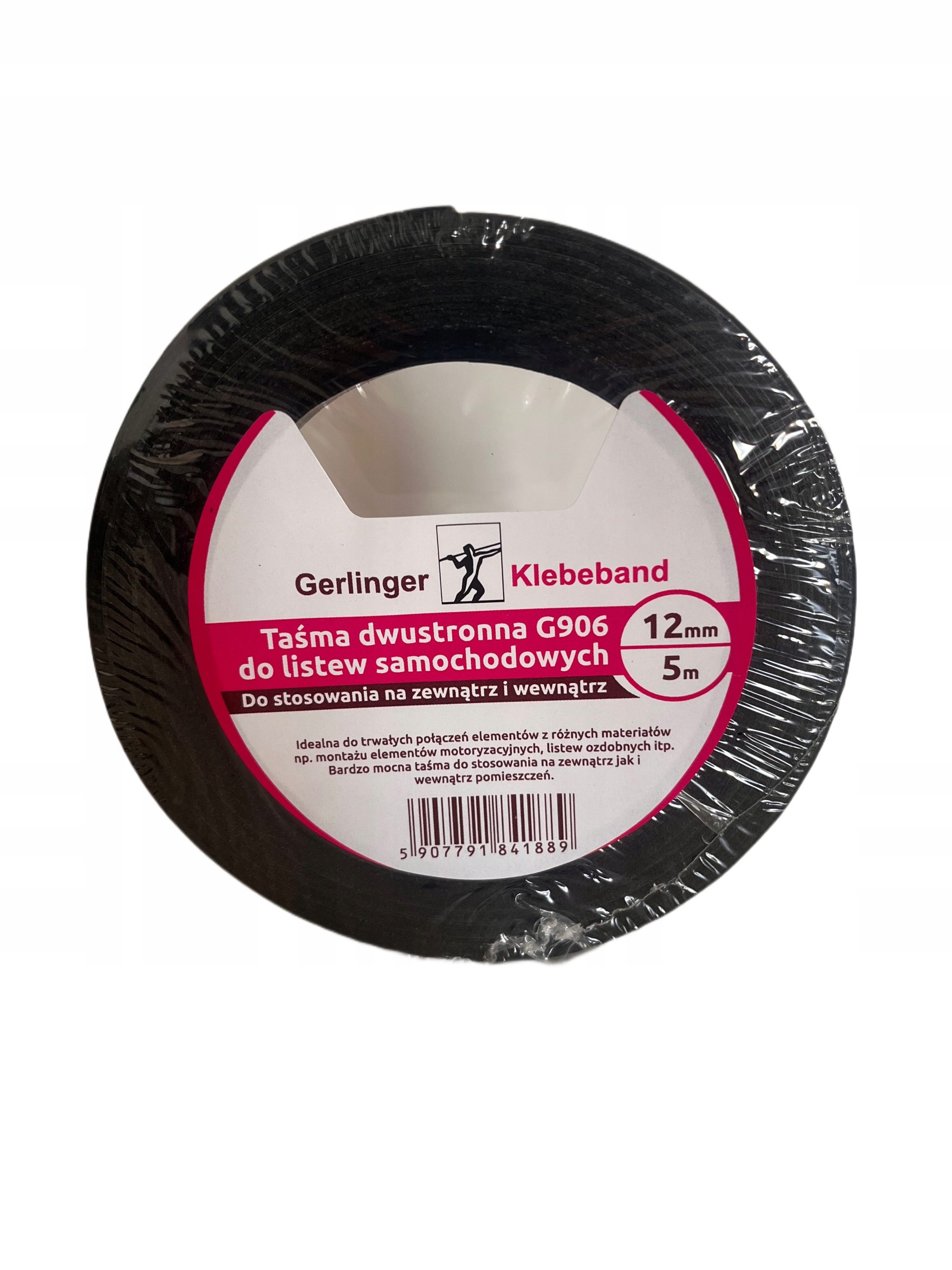 Taśma dwustronna GERBAND G906 12mm/5m do listew samochodowych