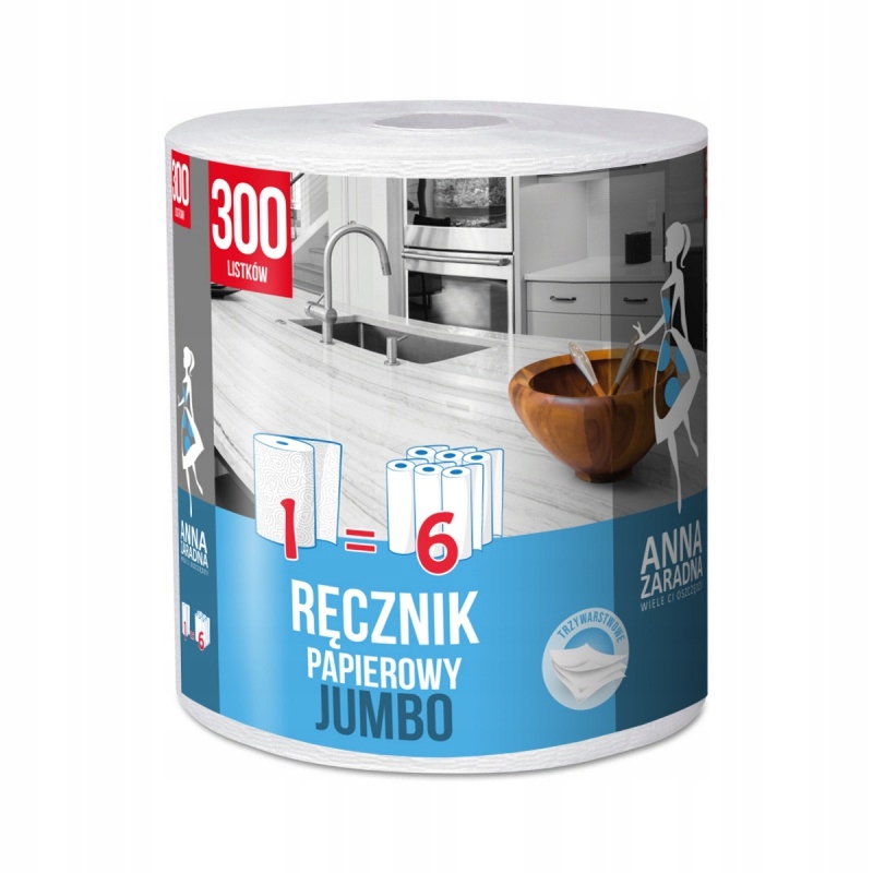

Ręcznik papierowy jumbo 300 listków biały z