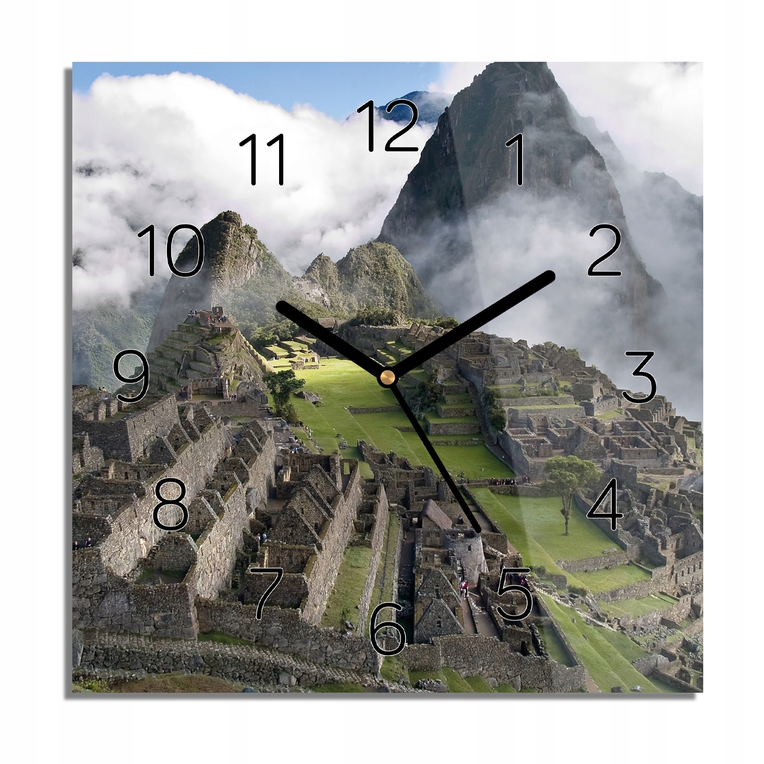 

Góra Machu Picchu foto-zegar do kuchni 30x30 cichy