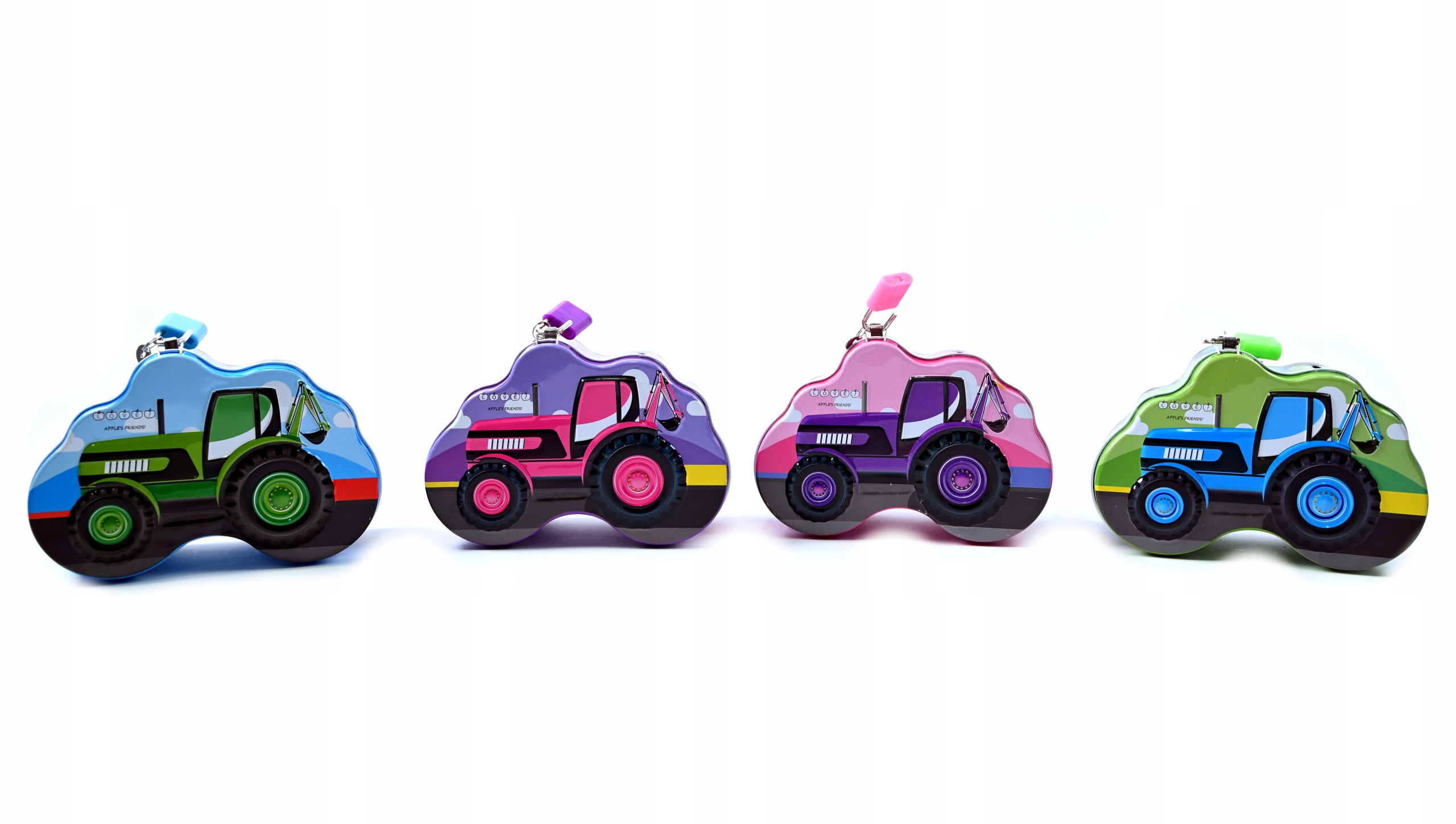 TRAKTOR METALOWA SKARBONKA Z KŁÓDKĄ RÓŻNE KOLORY Marka Midex