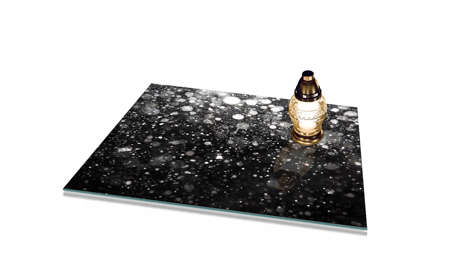 Podstavec do hřbitovních svíček s Vzory na Hřbitov Pomník Tvrzené sklo 60x52 cm