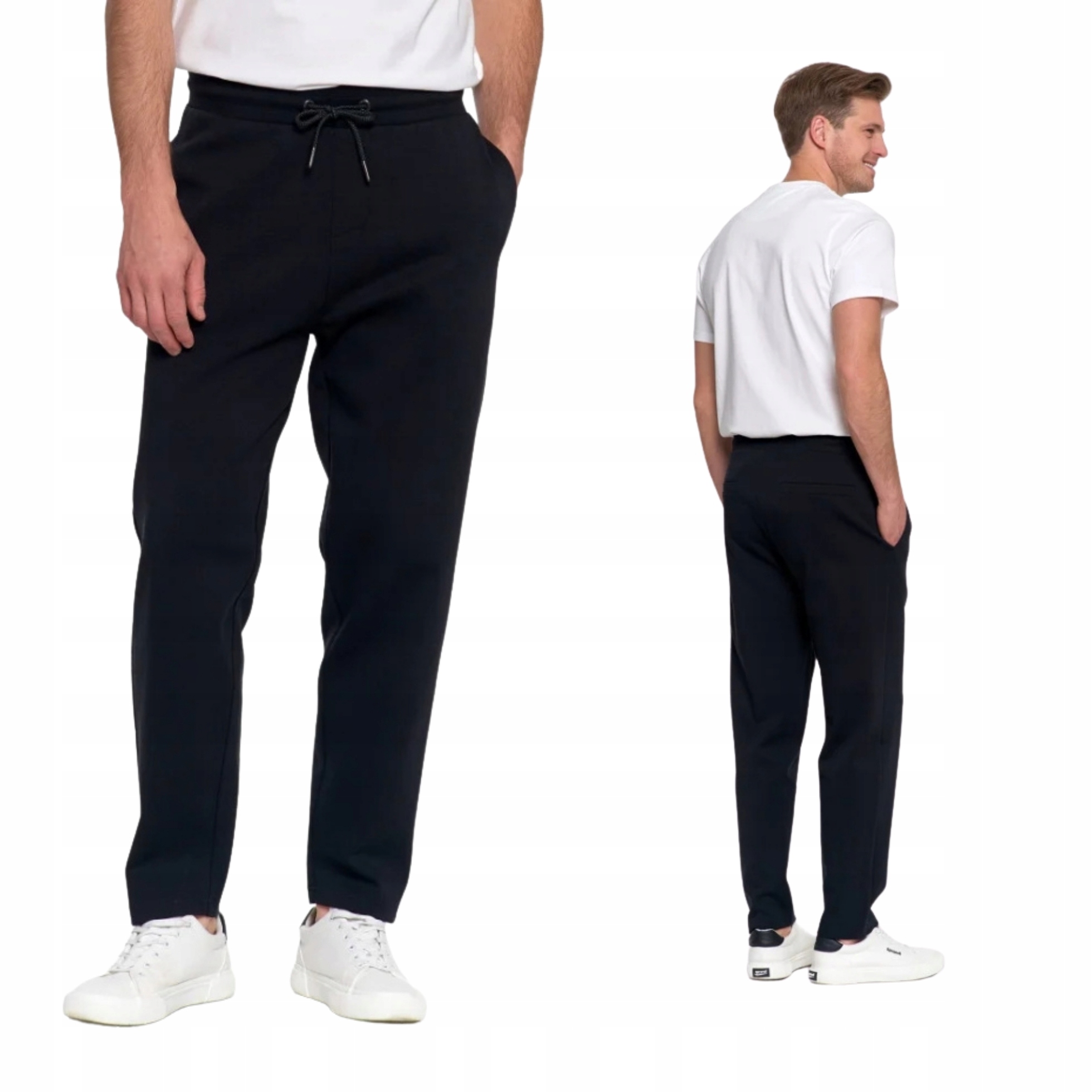 Męskie Spodnie Dresowe z Prostą Nogawką i Sznurkiem Moraj 3XL