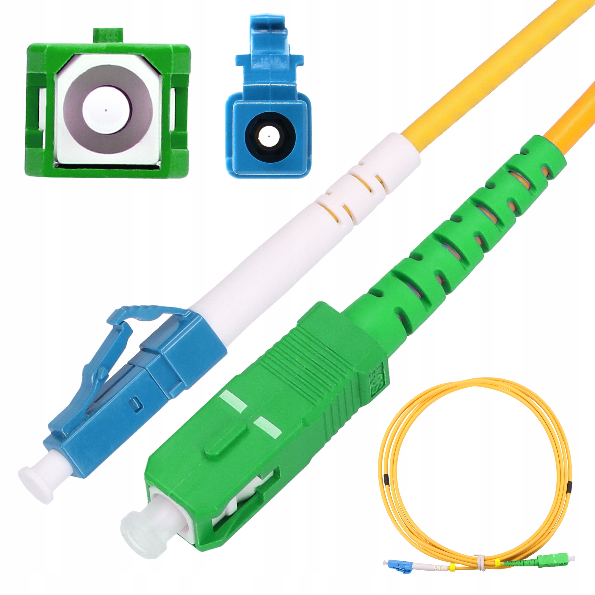 Extralink LC/ Upc- Sc/ Apc Patchcord Jednomodowy, Simplex, 3mm, 2m