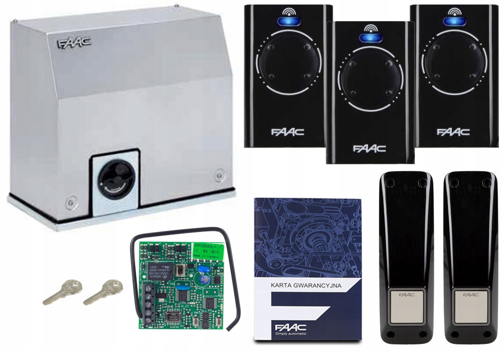 Zestaw NAPĘD FAAC C851 SZYBKI 1800KG 3xPILOT