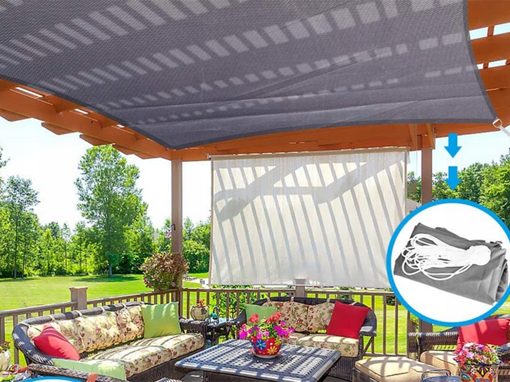 OSŁONA PRZECIWSŁONECZNA ŻAGIEL OGRODOWY PRASOL Kolor szary