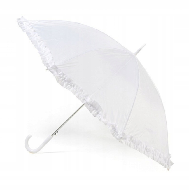 

Duży parasol biały ślubny parasolka XL automat