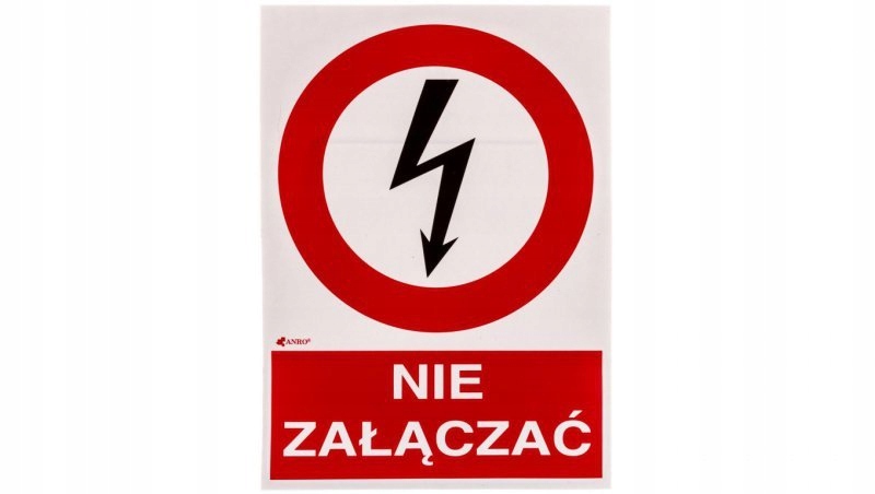 Tabliczka ostrzegawcza /NIE załączać 148X210/ 3EZA