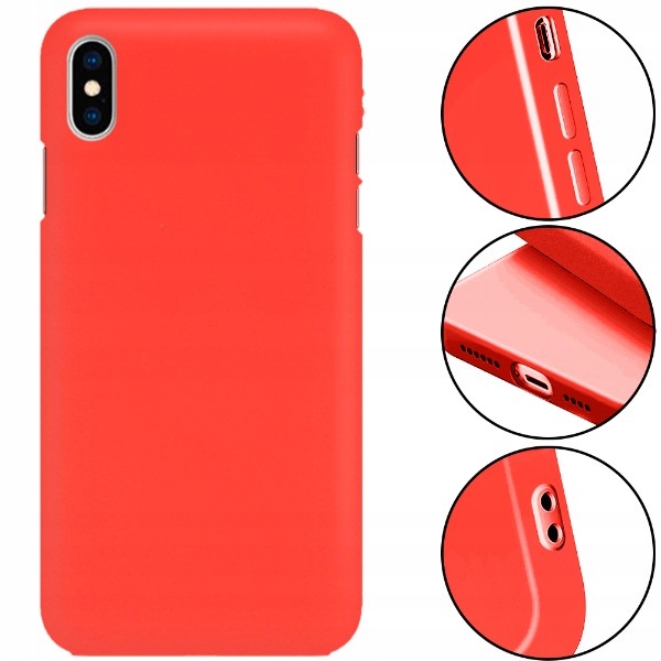 

Etui Matowe Czerwone do Iphone Xs Case Guma Smooth
