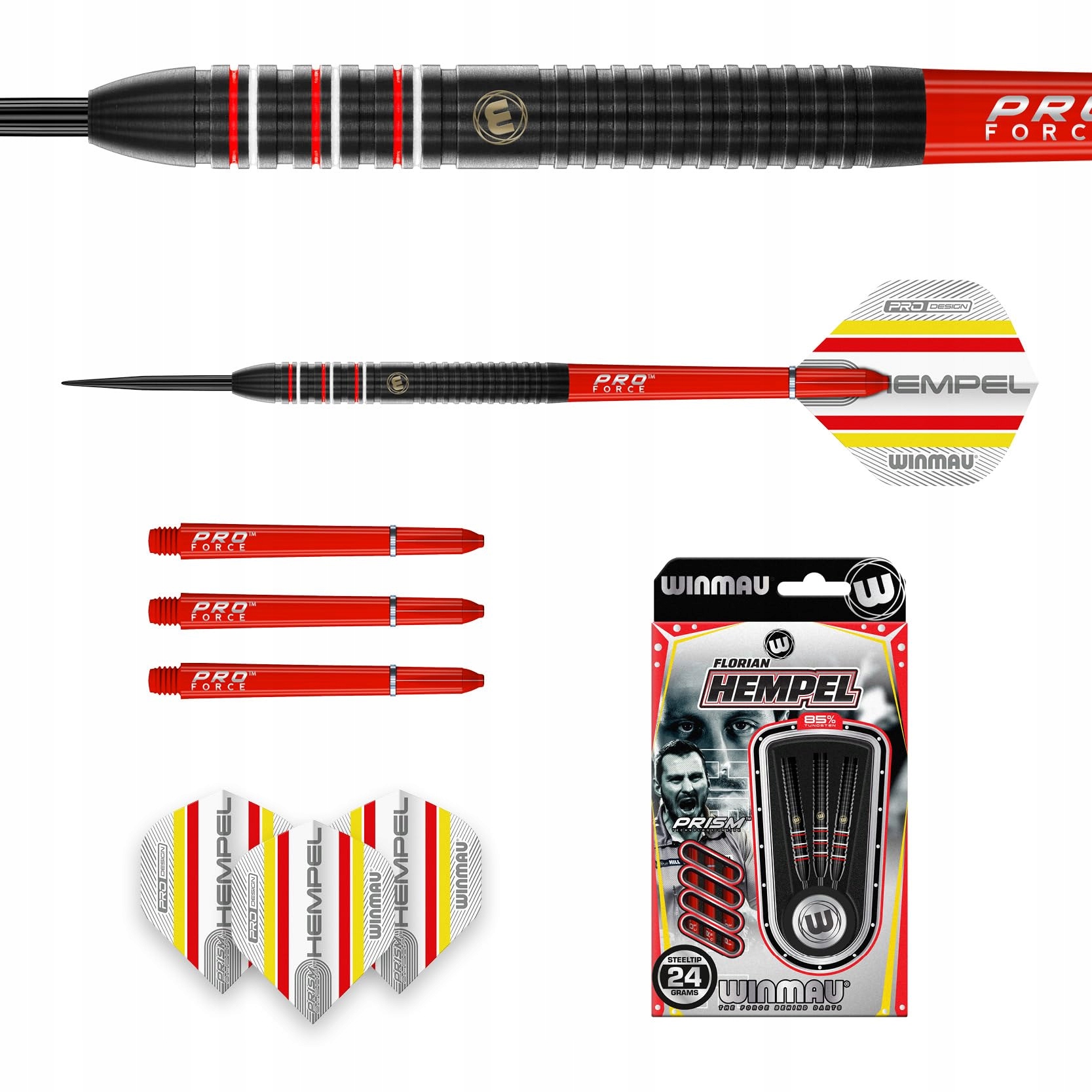 WINMAU Zestaw Rzutków 24g 85% Florian Hempel z Lotkami i Shaftami — miniatura 5