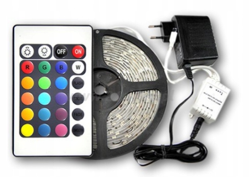 

Taśma Sznur Listwa Led Rgb 5m zasilacz pilot (2922