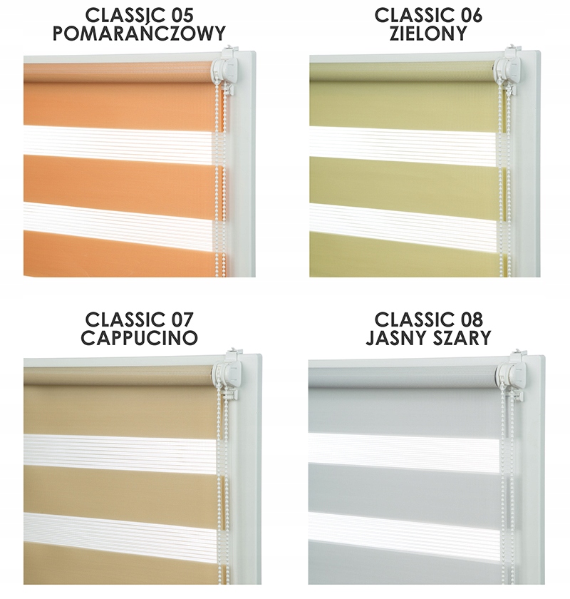 Roleta Dzień Noc na Wymiar 35x150 cm Z NAPINACZEM Kod producenta NAJLEPSZE ROLETY