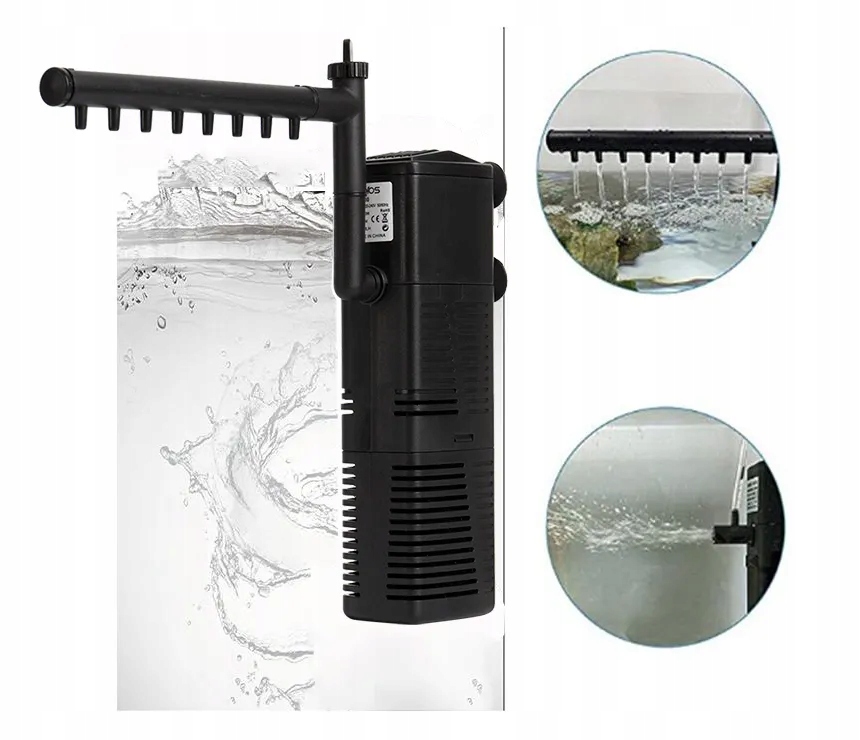 Levně Vnitřní Filtr S Dešťovou Sprchou Pro Akvárium 100 l až 200 l Výkonný