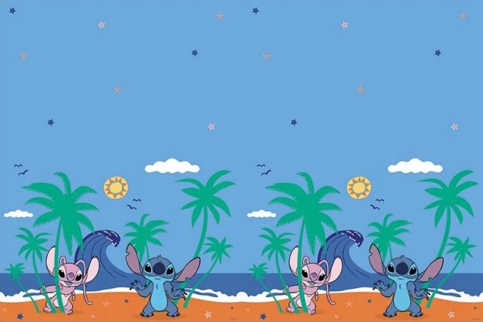 OBRUS JEDNORAZOWY LILO I STITCH ANGEL URODZINY 120x180cm