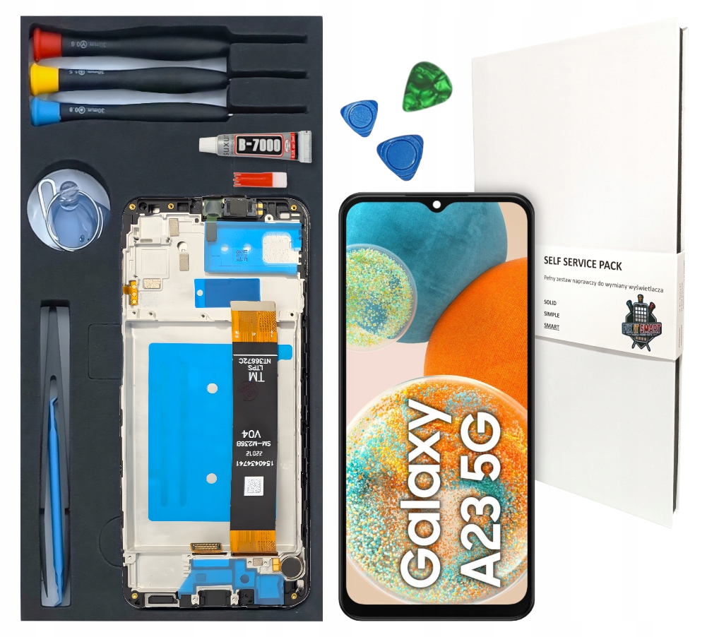 Displej pro Samsung A23 5G Opravná sada LCD Rámeček Originál Zila