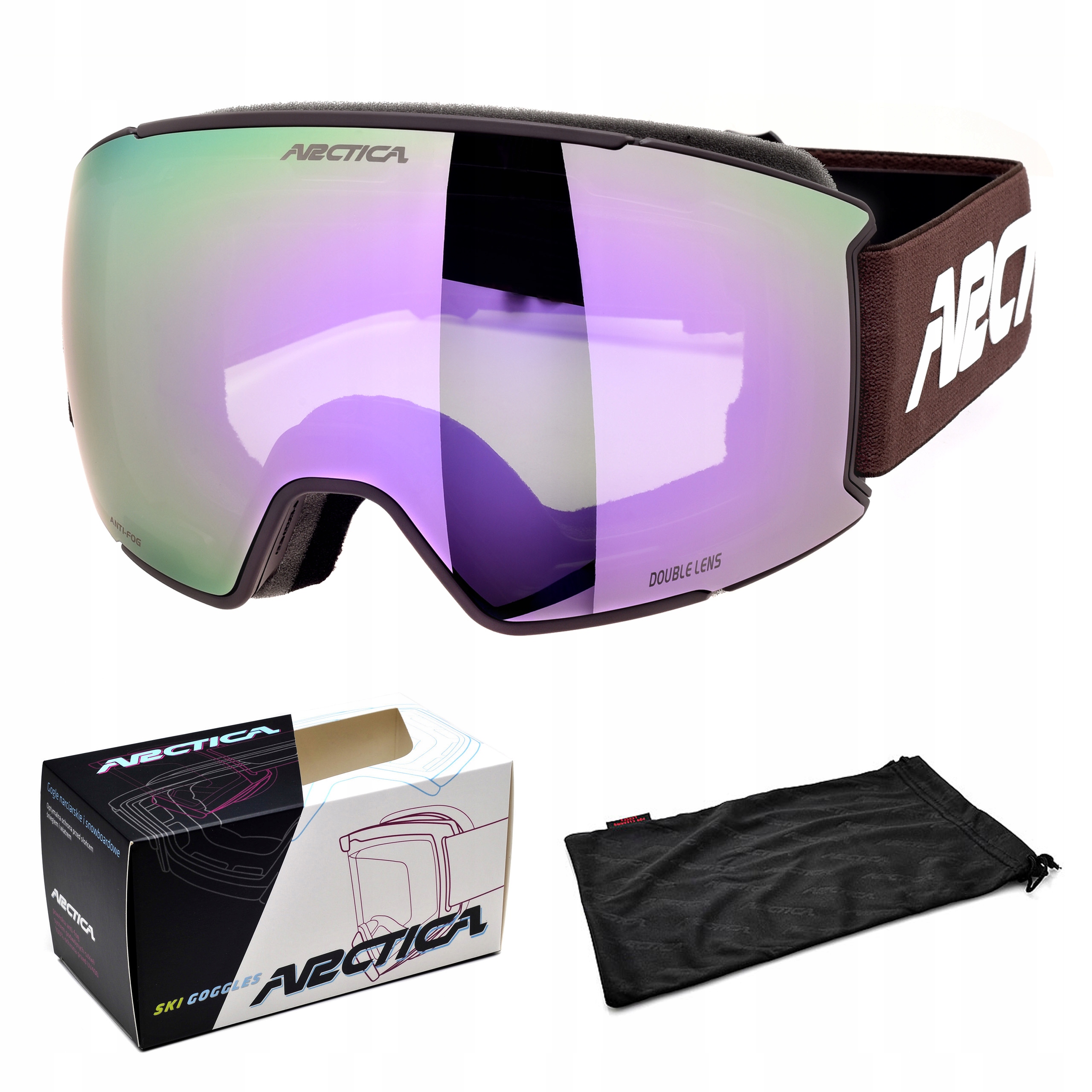 Lyžařské Brýle Arctica G-121B S Vyměnitelným Sklem S Povrchovou Úpravou Revo A Antifog