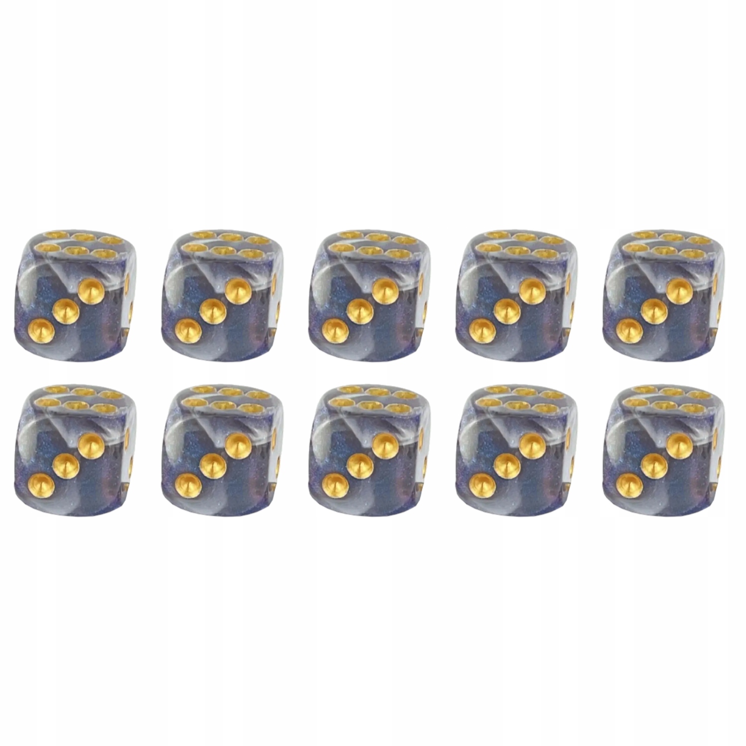ZESTAW 10 KOSTEK K6 RPG OBLIVIATE KOŚĆ SZEŚCIOŚCIENNA 1,6 CM