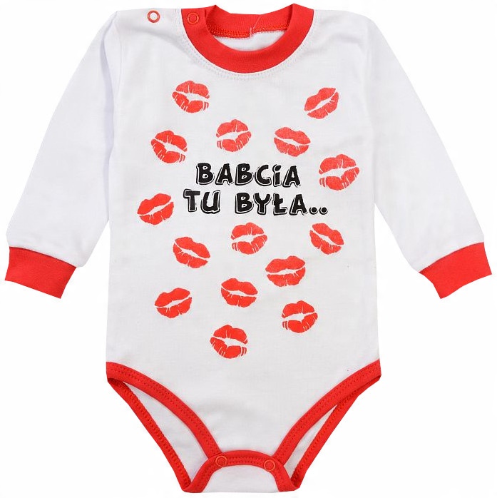 

Body Bawełna Nadruk Babcia Tu Była Całusy 80 M1B