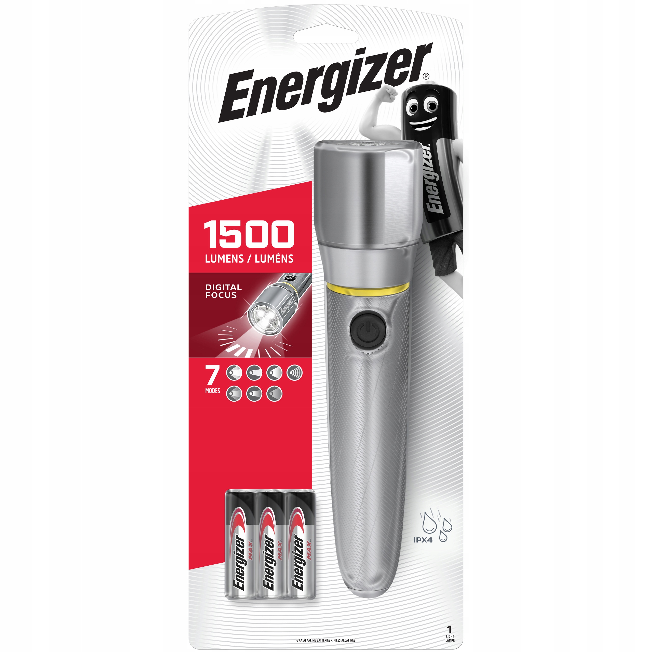 Latarka Energizer Metal Vision Hd Focus 6*AA 1500