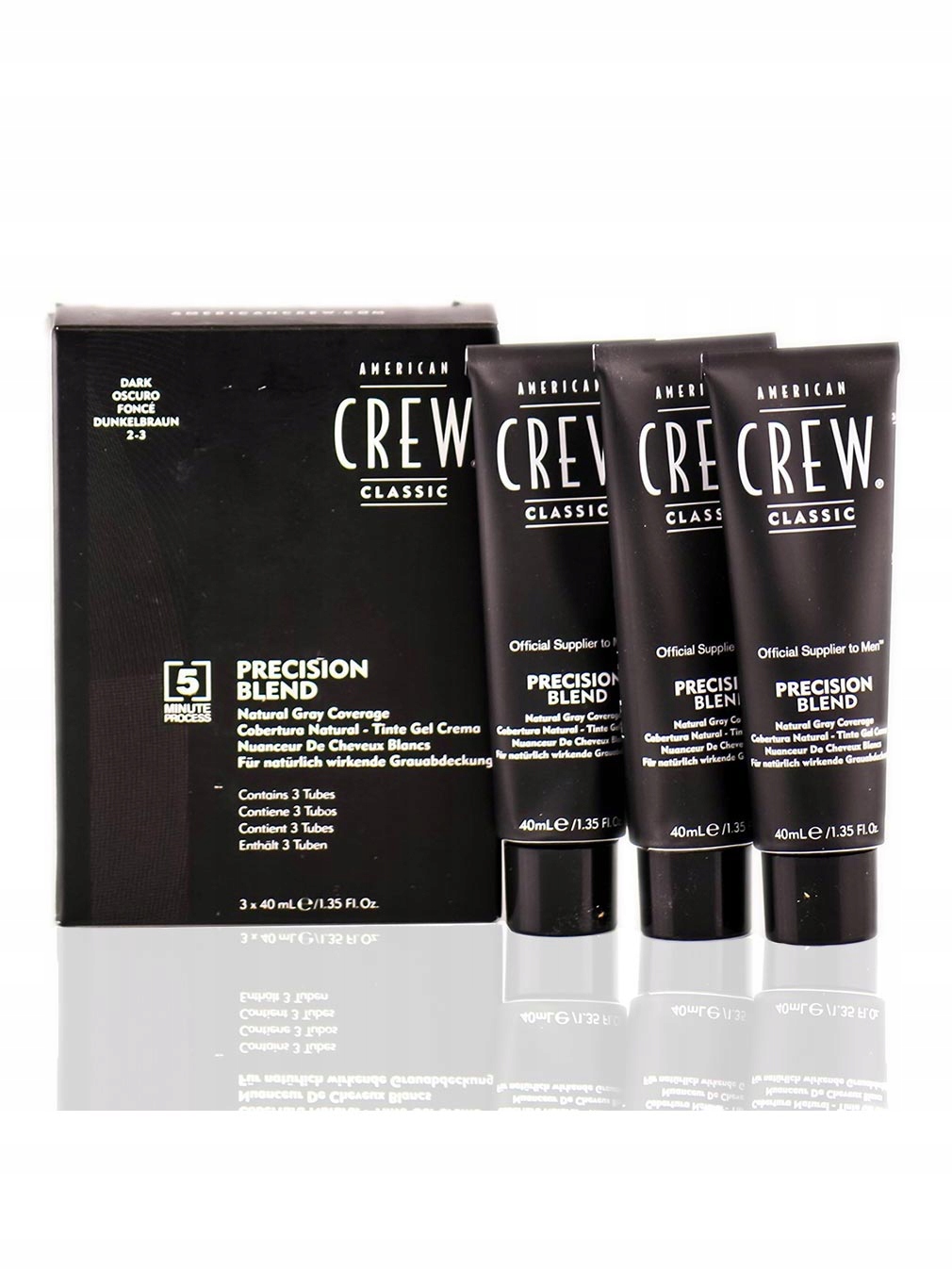 Sada American Crew Precision Blend, semipermanentní barva na vlasy, 2-3, 40 ml