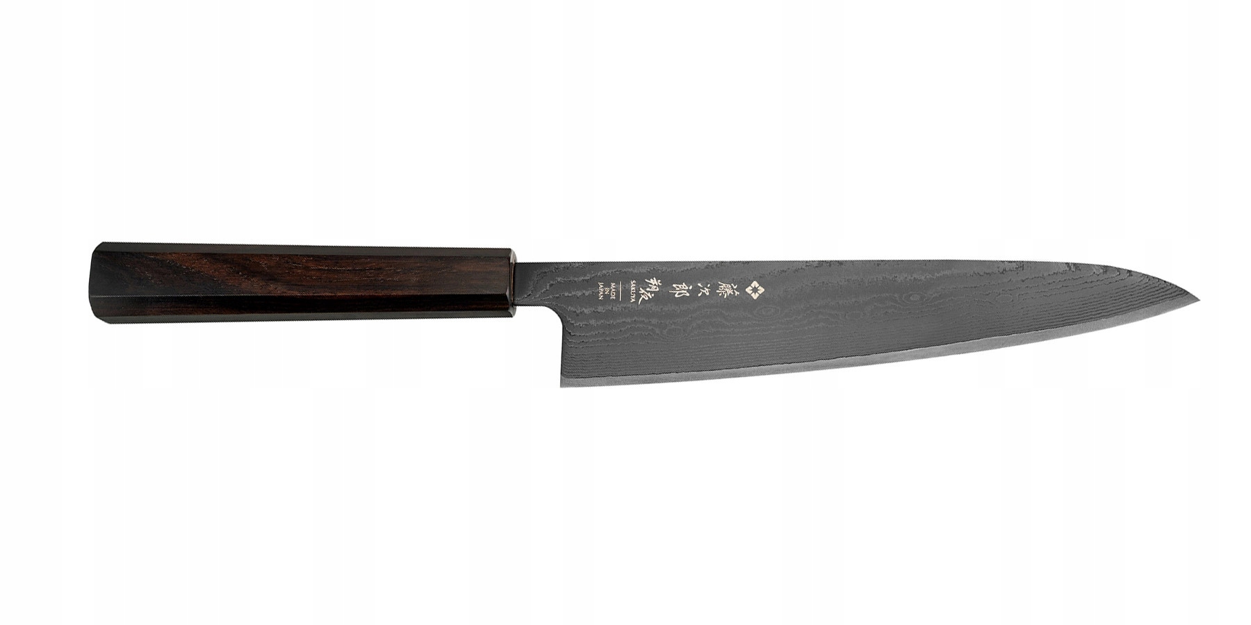 Japonský kuchársky nôž Gyuto 210 Tojiro Sakuya Black VG-10 Damascus