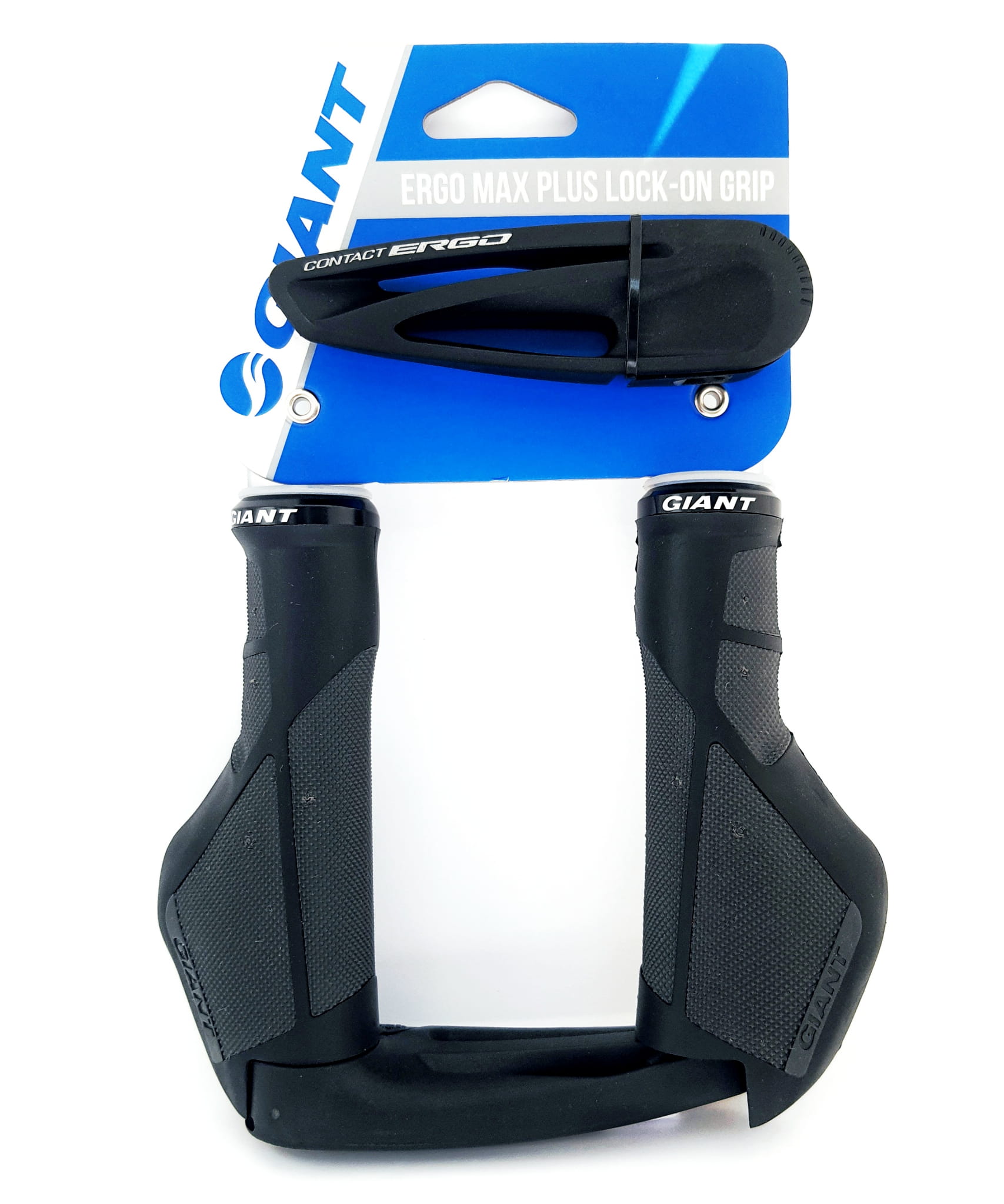 Chwyty rowerowe z zintegrowanymi rogami Giant Ergo Max Plus Czarne