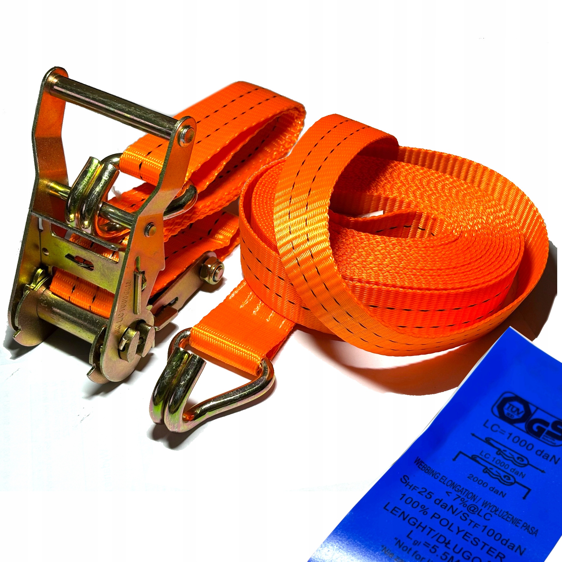 Pas Transportowy 8M 35MM 2T pasy transportowe mocujące Komplet napinacz lt