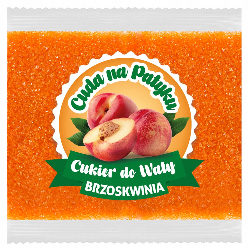 Cukier Do Waty Cukrowej Kolorowy do Maszyny Smakowy BRZOSKWINIOWY 100g