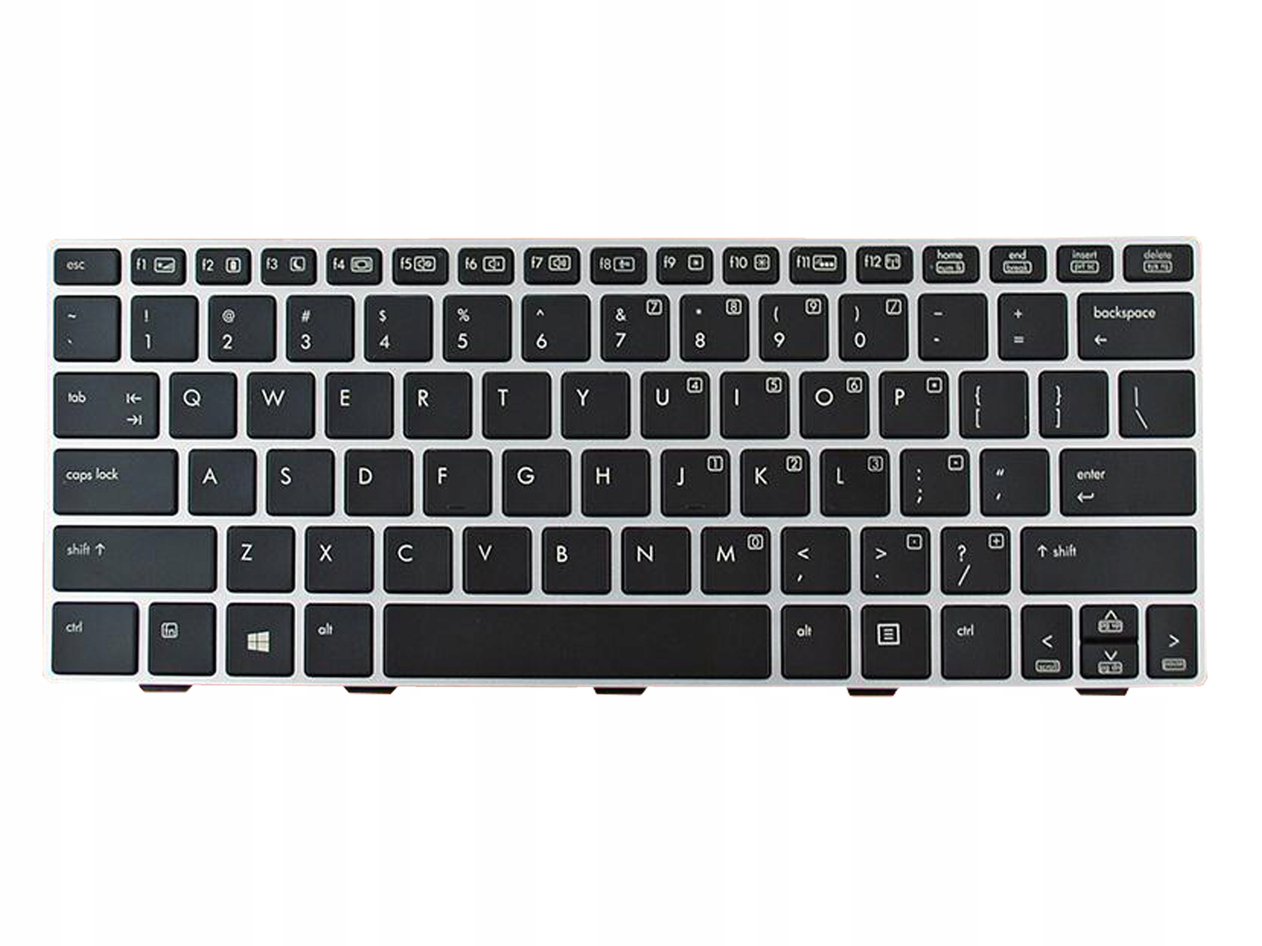 Klávesnice Pro Hp Elitebook 810 G1 G2 G3 Led Stříbrný Rámeček Bez Tp