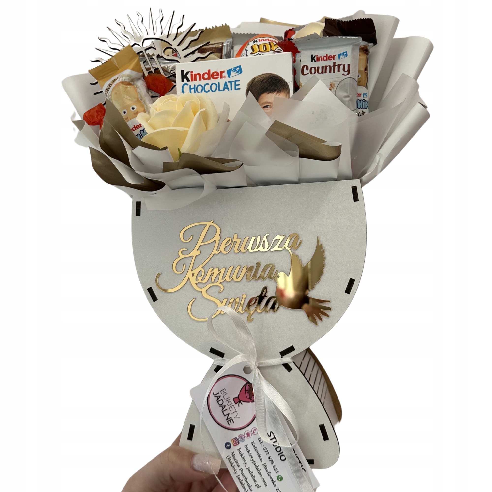 Dárková Sada Kalich K Prvnímu Svatému Přijímání Zlatý Nápis A Svaté Přijímání Suvenýr