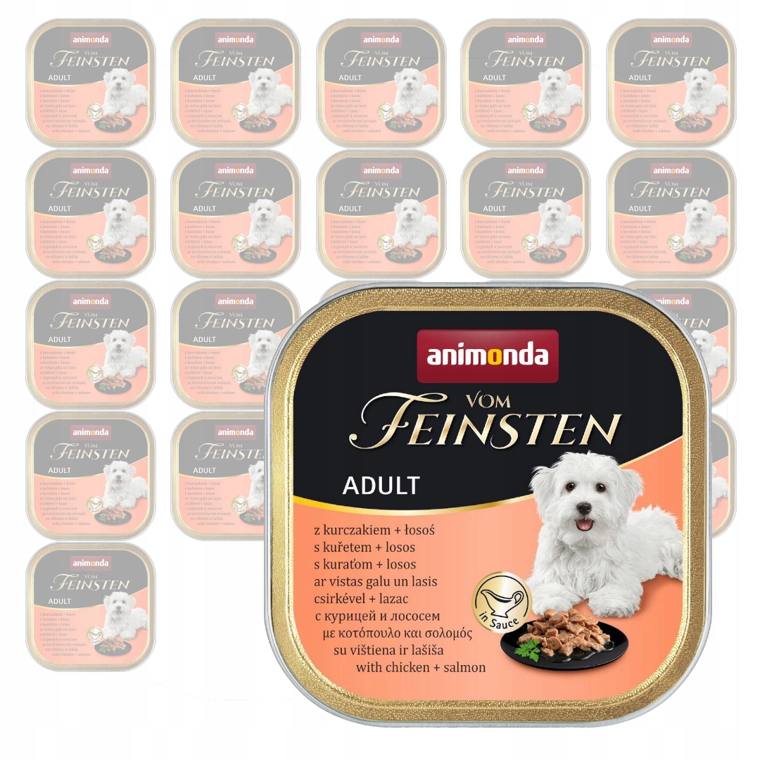 Levně Animonda Vom Feinsten Adult 24x150g Vlhké Krmivo pro psy Kuřecí losos v omáčce