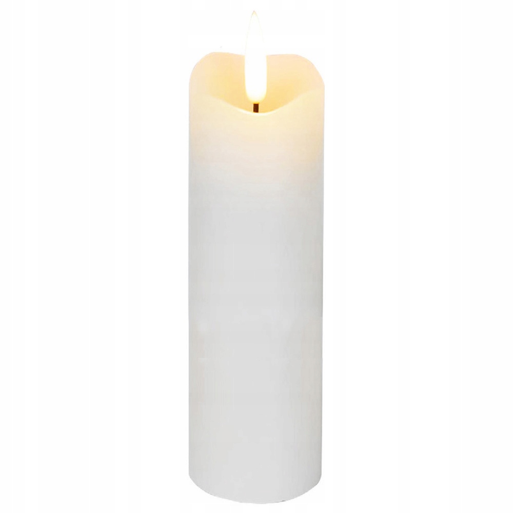 ŚWIECZKA LED NA BATERIE ŚWIECA LAMPKA XL BIAŁA
