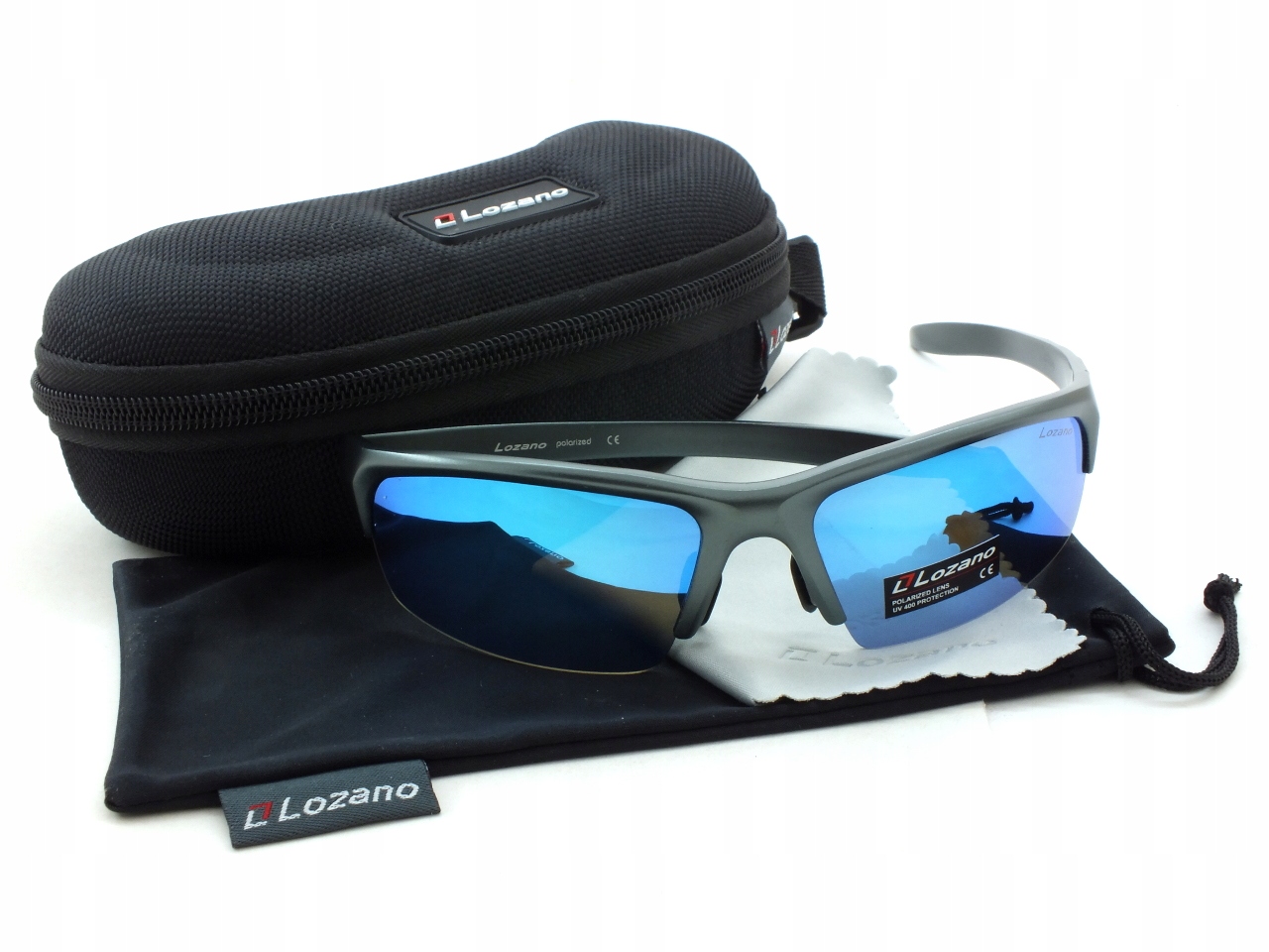 oryginalne Okulary z polaryzacją metalowe Sportowe lustrzanki na rower Etui